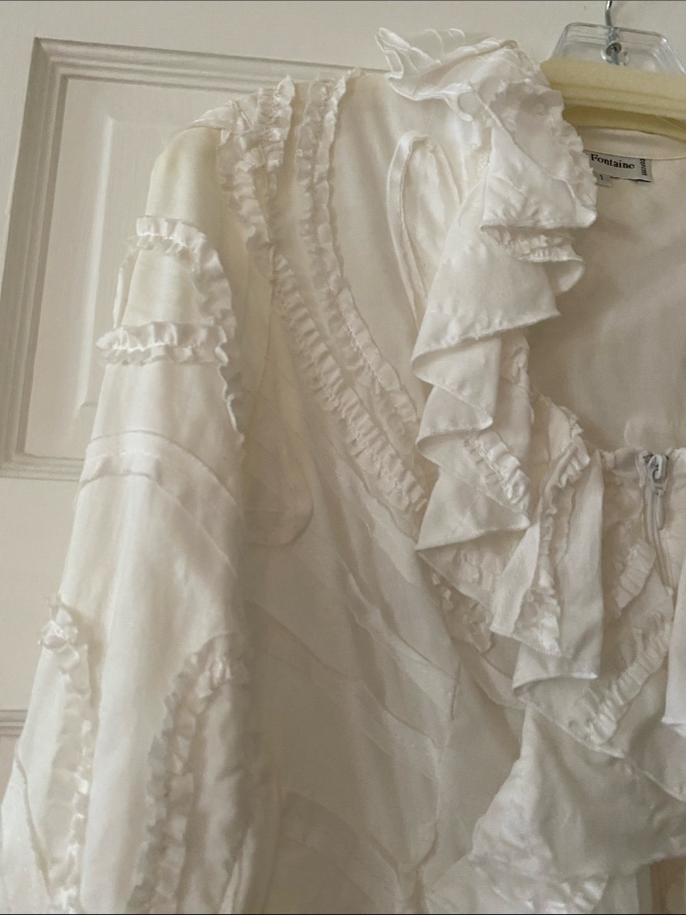 Anne Fontaine Ruffled lightweight Jacket. Sz. 1/ XS - Picture 5 of 14